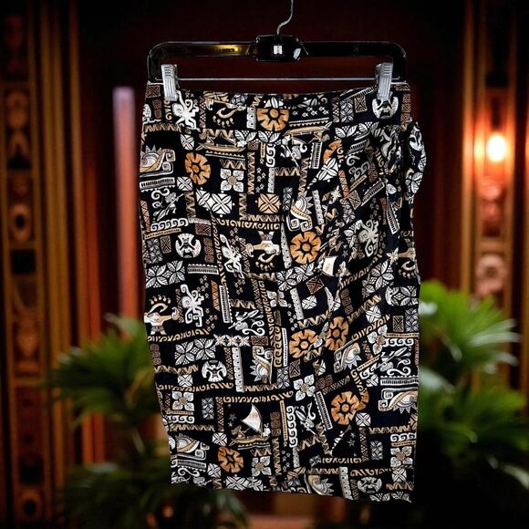 Disney Moana NWT Women's Junior Small Black Retro Wrap Knee Length Skirt - Picture 2 of 10